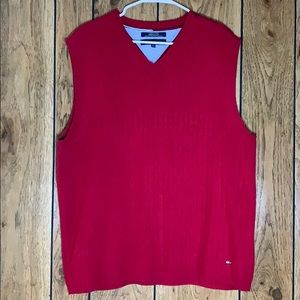 Tommy Hilfiger Red Sweater Vest. Size XL